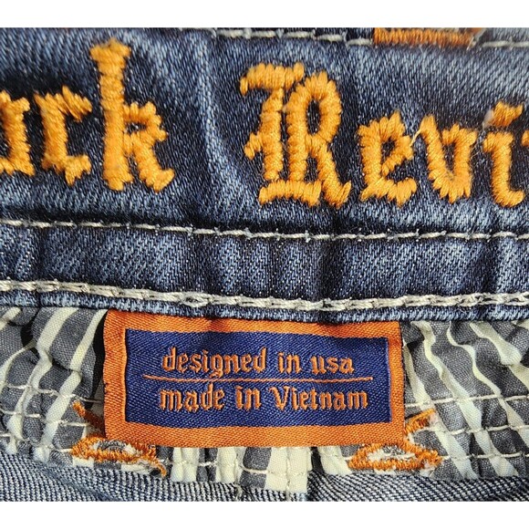 Rock Revival Stephanie Easy Capri Jeans Rhinestones Women’s Size 29 Distressed - Picture 5 of 15